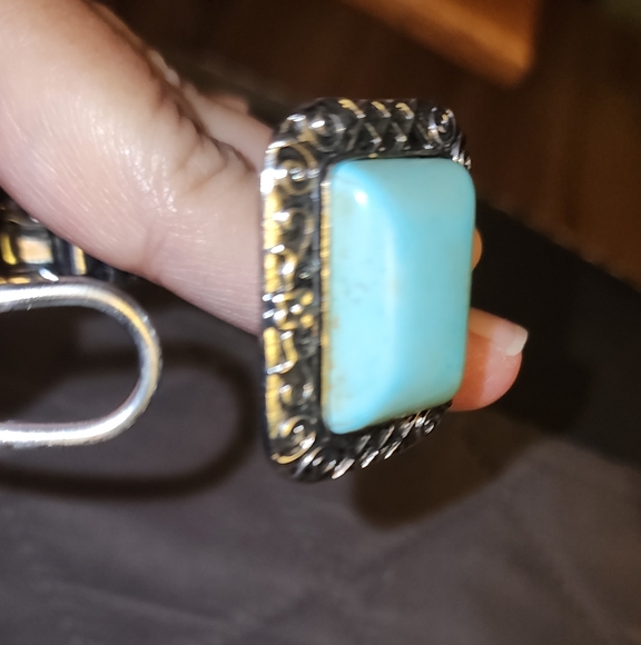 TURQUOISE EUC SILVERADO FASHION BRACELET - Picture 3 of 7
